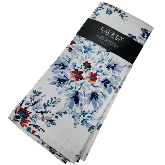 Lauren Ralph Lauren Floral Kitchen Towels‎ Set 2pc Shabby Chic Style - Picture 3 of 7